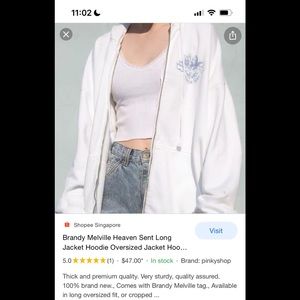 COPY - brandy melville oversized zip up